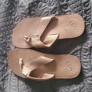 Reef leather flip flops
